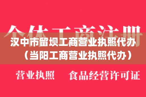 汉中市留坝工商营业执照代办（当阳工商营业执照代办）