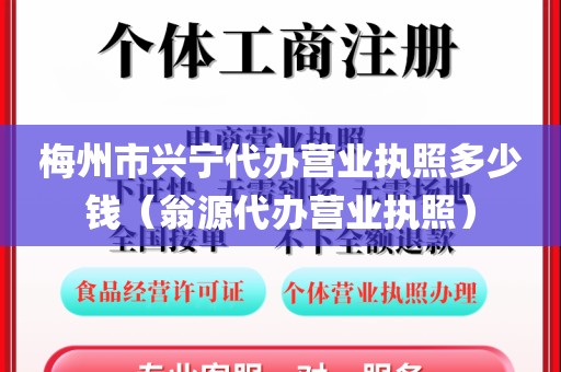 梅州市兴宁代办营业执照多少钱（翁源代办营业执照）