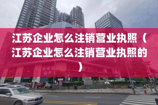 江苏企业怎么注销营业执照（江苏企业怎么注销营业执照的）