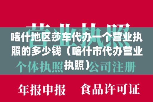 喀什地区莎车代办一个营业执照的多少钱（喀什市代办营业执照）