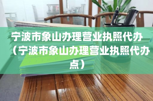 宁波市象山办理营业执照代办（宁波市象山办理营业执照代办点）