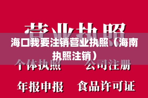 海口我要注销营业执照（海南执照注销）