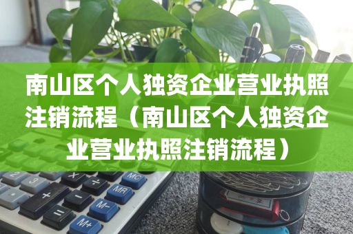 南山区个人独资企业营业执照注销流程（南山区个人独资企业营业执照注销流程）