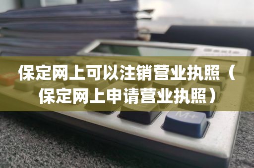 保定网上可以注销营业执照（保定网上申请营业执照）