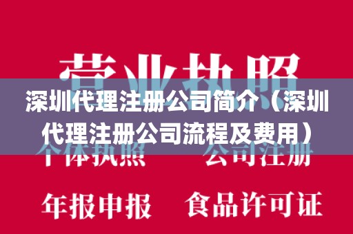 深圳代理注册公司简介（深圳代理注册公司流程及费用）