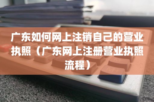 广东如何网上注销自己的营业执照（广东网上注册营业执照流程）