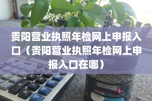 贵阳营业执照年检网上申报入口（贵阳营业执照年检网上申报入口在哪）