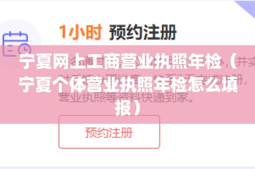 宁夏网上工商营业执照年检（宁夏个体营业执照年检怎么填报）