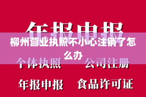 柳州营业执照不小心注销了怎么办