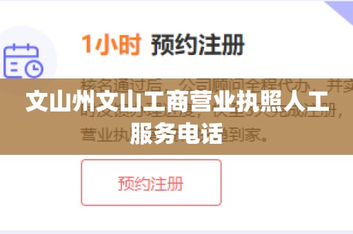 文山州文山工商营业执照人工服务电话