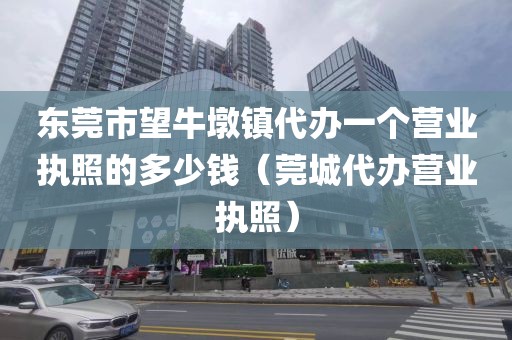 东莞市望牛墩镇代办一个营业执照的多少钱（莞城代办营业执照）