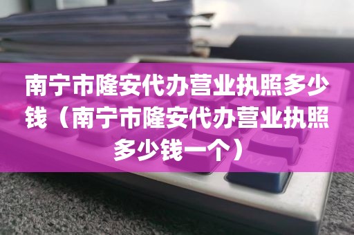 南宁市隆安代办营业执照多少钱（南宁市隆安代办营业执照多少钱一个）