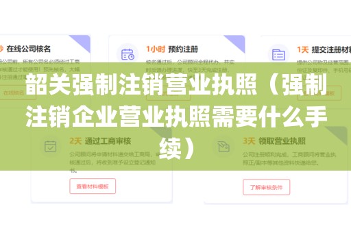韶关强制注销营业执照（强制注销企业营业执照需要什么手续）