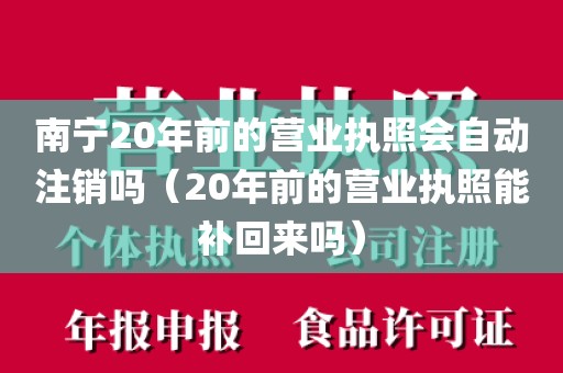 南宁20年前的营业执照会自动注销吗（20年前的营业执照能补回来吗）