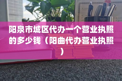 阳泉市城区代办一个营业执照的多少钱（阳曲代办营业执照）