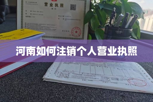 河南如何注销个人营业执照