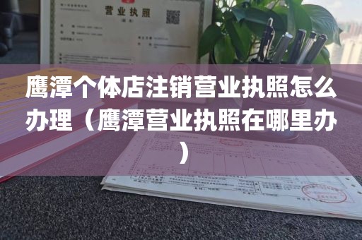 鹰潭个体店注销营业执照怎么办理（鹰潭营业执照在哪里办）