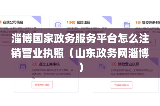 淄博国家政务服务平台怎么注销营业执照（山东政务网淄博）