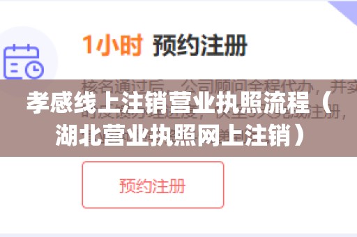 孝感线上注销营业执照流程（湖北营业执照网上注销）