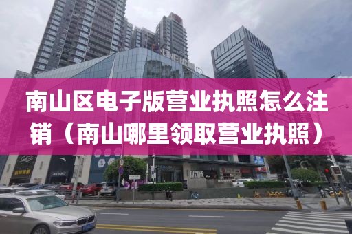 南山区电子版营业执照怎么注销(南山哪里领取营业执照)