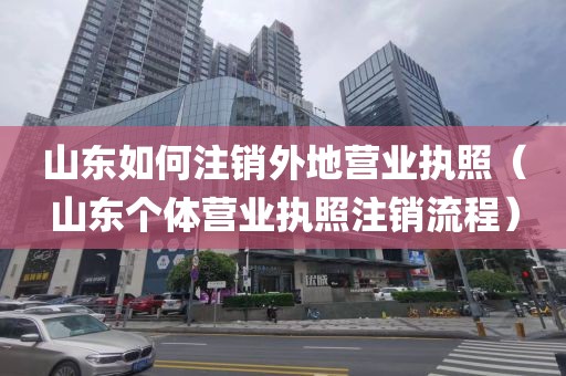山东如何注销外地营业执照(山东个体营业执照注销流程)