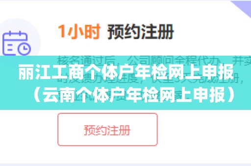 丽江工商个体户年检网上申报（云南个体户年检网上申报）