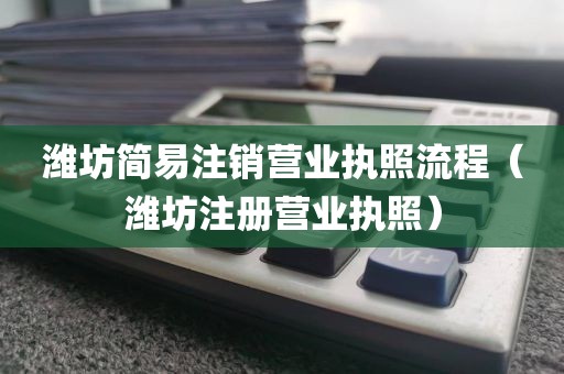 潍坊简易注销营业执照流程(潍坊注册营业执照)