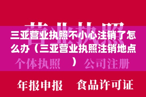 三亚营业执照不小心注销了怎么办（三亚营业执照注销地点）