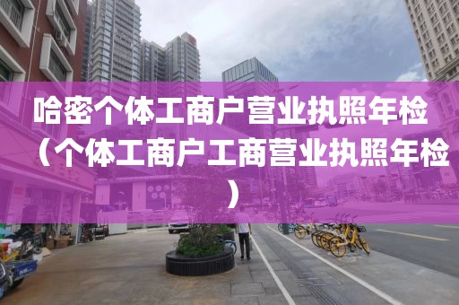 哈密个体工商户营业执照年检（个体工商户工商营业执照年检）