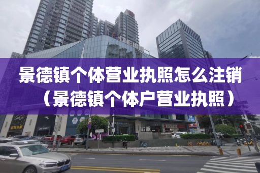 景德镇个体营业执照怎么注销（景德镇个体户营业执照）