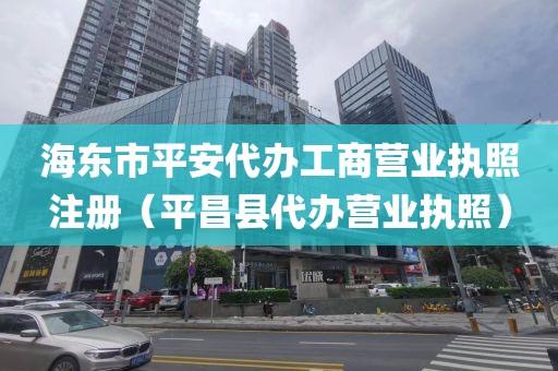 海东市平安代办工商营业执照注册(平昌县代办营业执照)
