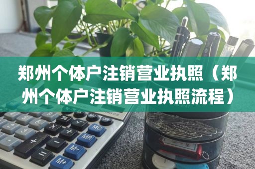 郑州个体户注销营业执照（郑州个体户注销营业执照流程）