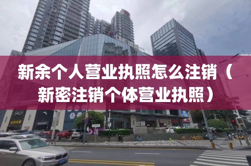 新余个人营业执照怎么注销（新密注销个体营业执照）
