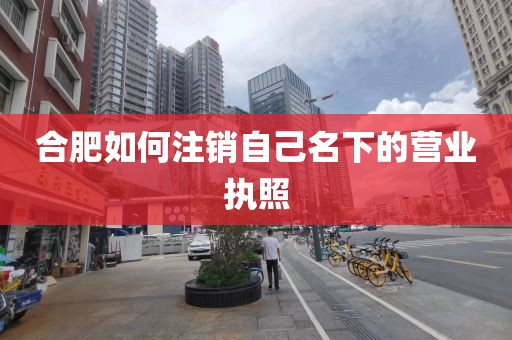合肥如何注销自己名下的营业执照