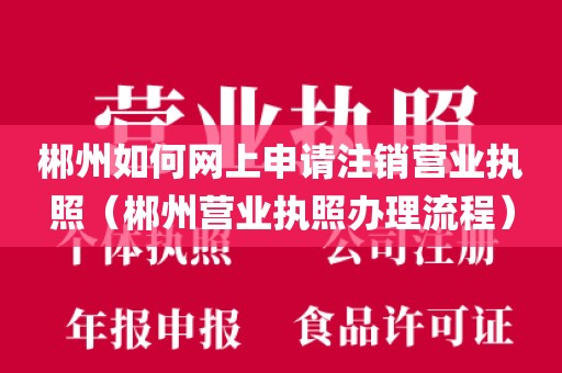 郴州如何网上申请注销营业执照（郴州营业执照办理流程）