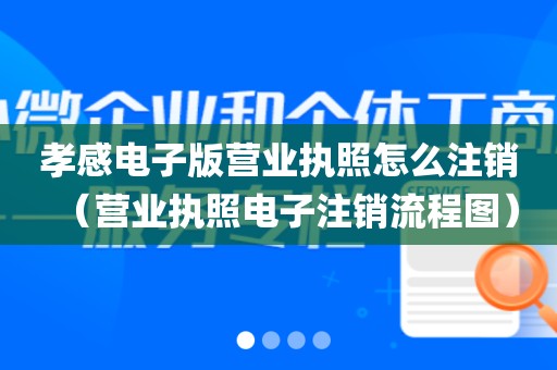 孝感电子版营业执照怎么注销(营业执照电子注销流程图)