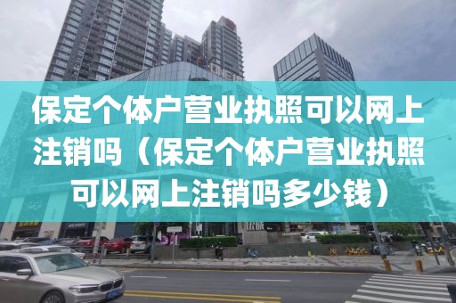 保定个体户营业执照可以网上注销吗（保定个体户营业执照可以网上注销吗多少钱）