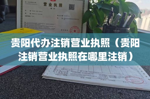 贵阳代办注销营业执照（贵阳注销营业执照在哪里注销）
