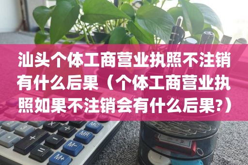 汕头个体工商营业执照不注销有什么后果（个体工商营业执照如果不注销会有什么后果?）