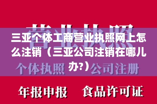 三亚个体工商营业执照网上怎么注销（三亚公司注销在哪儿办?）