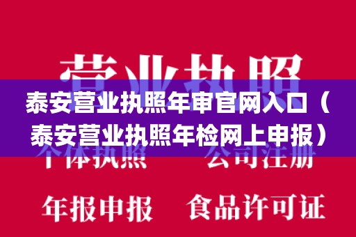 泰安营业执照年审官网入口（泰安营业执照年检网上申报）