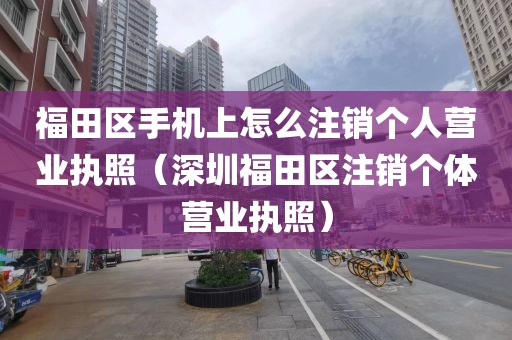 福田区手机上怎么注销个人营业执照(深圳福田区注销个体营业执照)