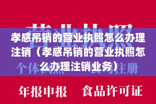 孝感吊销的营业执照怎么办理注销（孝感吊销的营业执照怎么办理注销业务）