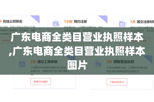 广东电商全类目营业执照样本,广东电商全类目营业执照样本图片