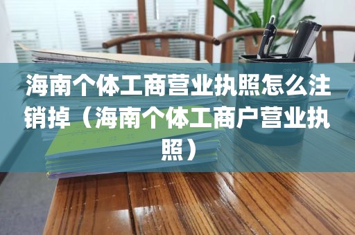 海南个体工商营业执照怎么注销掉（海南个体工商户营业执照）