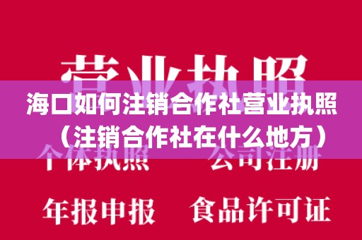 海口如何注销合作社营业执照（注销合作社在什么地方）