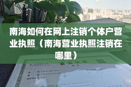 南海如何在网上注销个体户营业执照(南海营业执照注销在哪里)