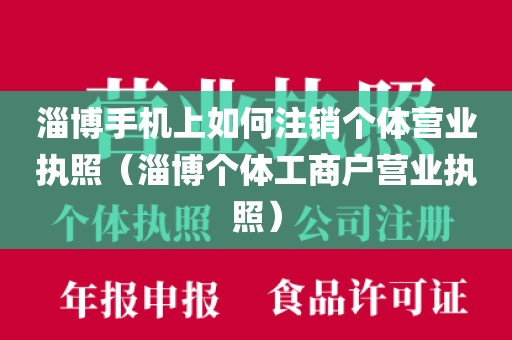淄博手机上如何注销个体营业执照(淄博个体工商户营业执照)