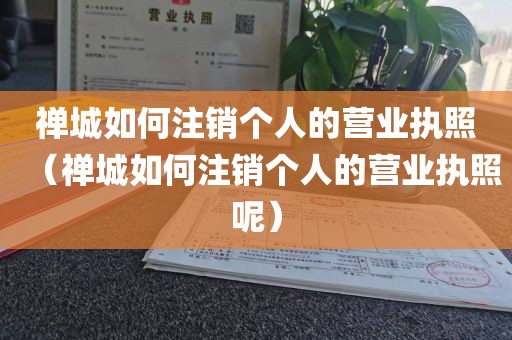 禅城如何注销个人的营业执照（禅城如何注销个人的营业执照呢）
