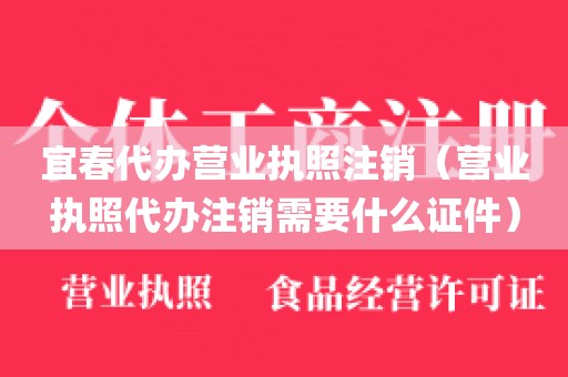 宜春代办营业执照注销(营业执照代办注销需要什么证件)